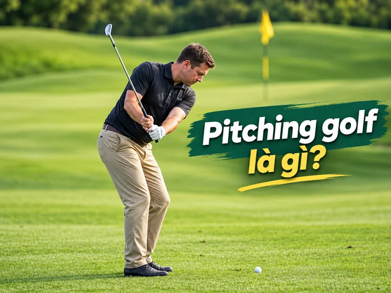 Pitching golf là cú đánh bóng cao, lăn ít khi tiếp cận green